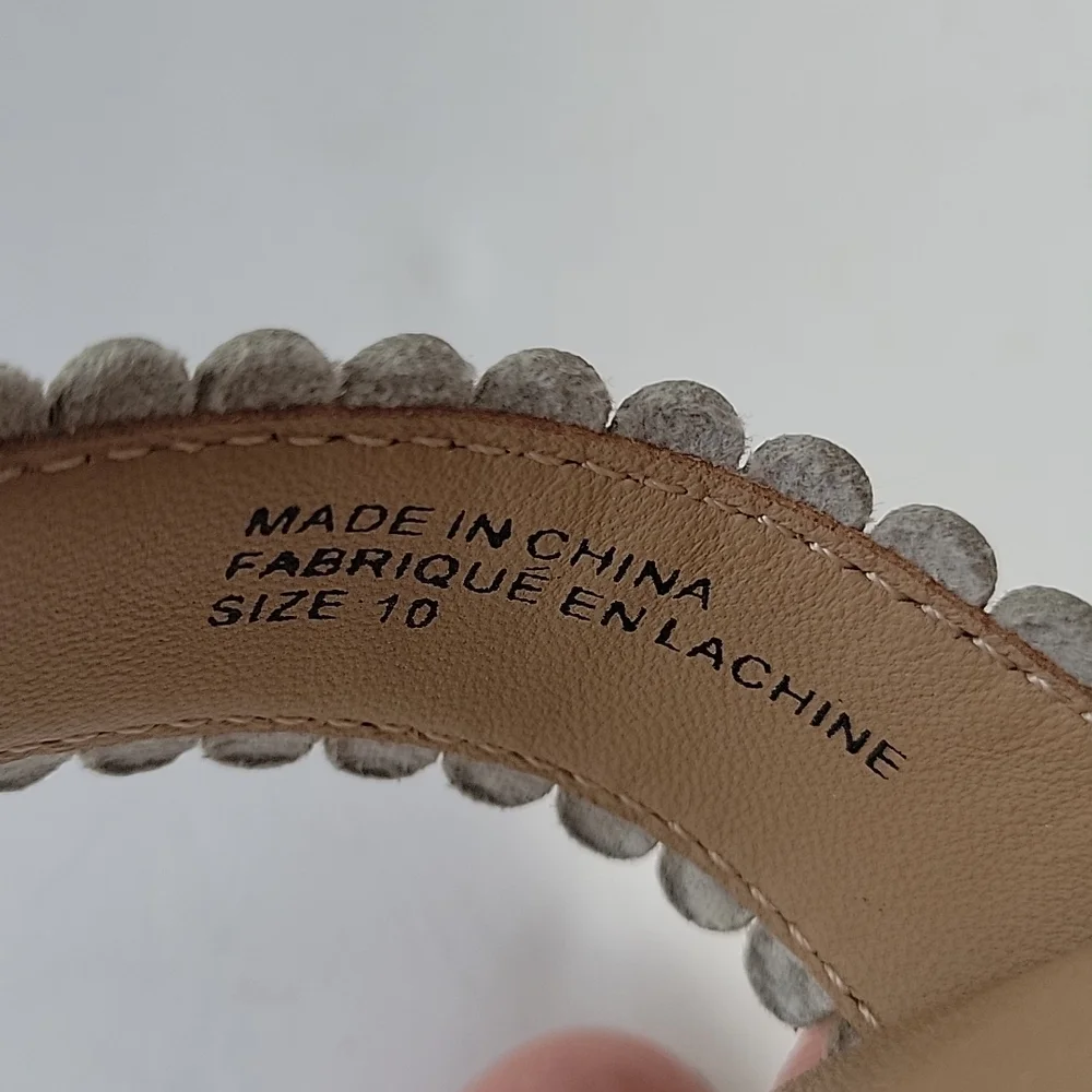 New, Anthropologie wrap around white eyelet leather  sandal  women's size 10